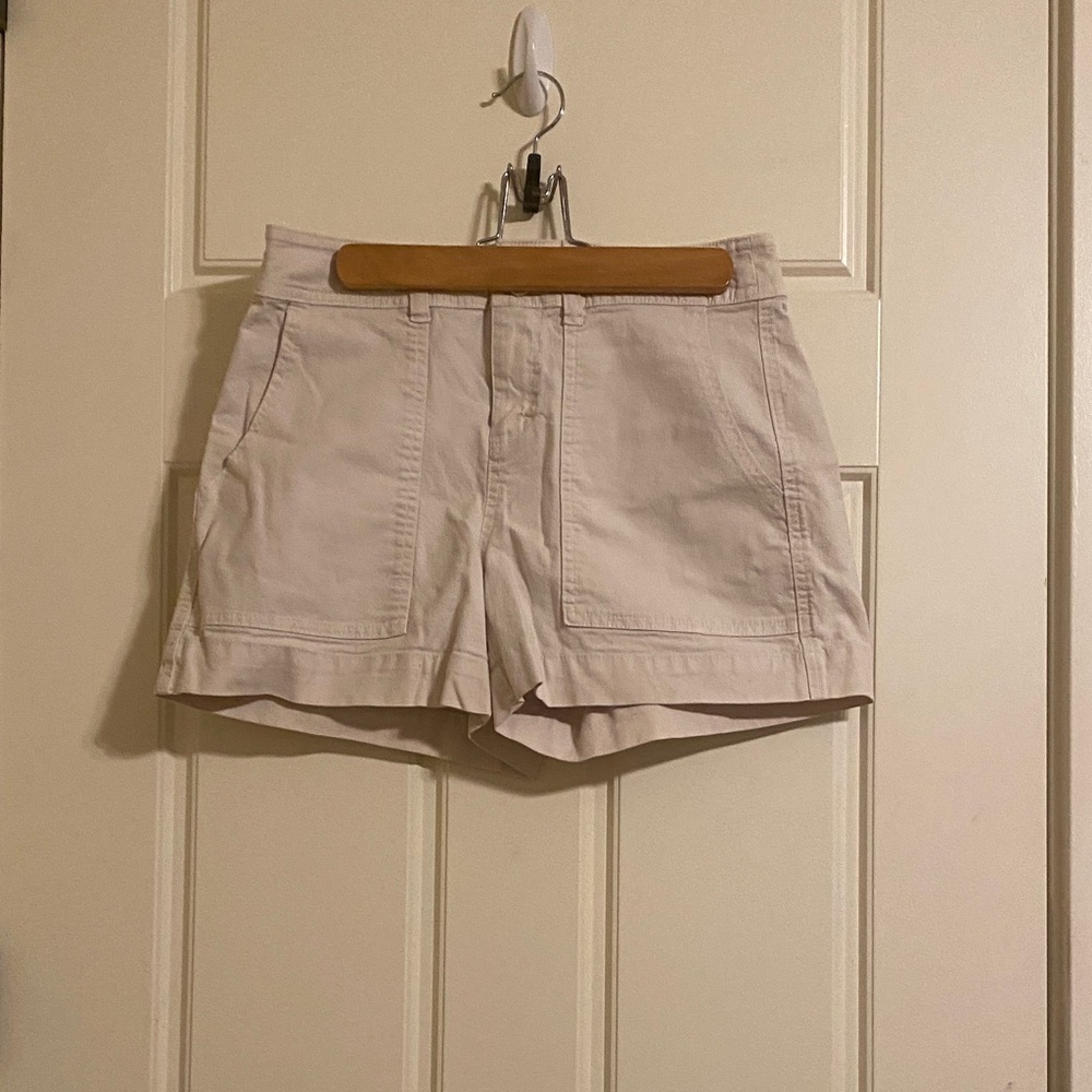 a new day Cream Cargo Shorts with Front Patch Pockets